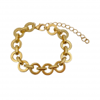 CHAIN LINK CIRCLE PATTERN BRACELET - GOLD 