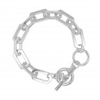 CHAIN LINK THICK BRACELET - SILVER