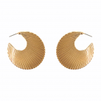 TEXTURED HOOPS - GOLD