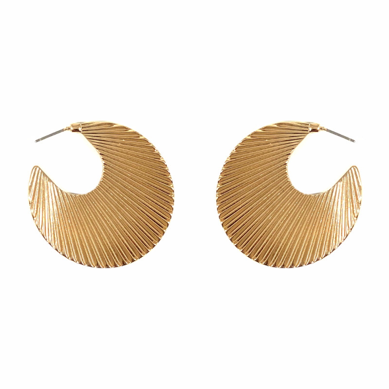 TEXTURED HOOPS - GOLD