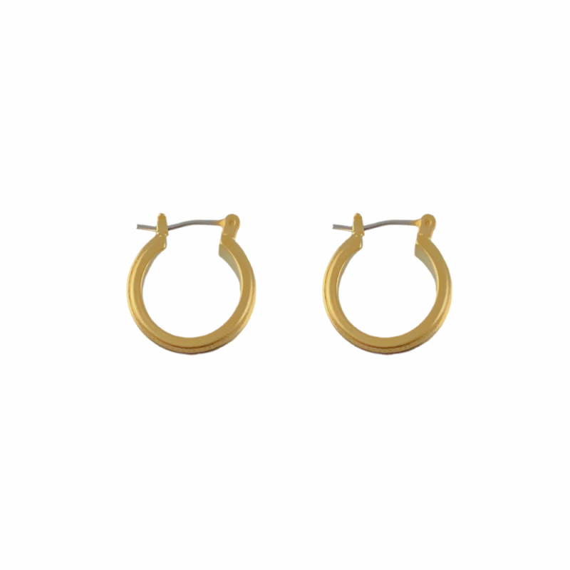 SMALL PATTERN HOOP EARRINGS - GOLD