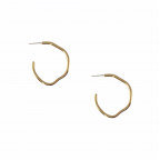GLOSSED DEFORMATION HOOP EARRINGS - GOLD