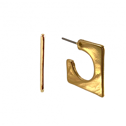 HOOP SQUARE MINI EARRINGS - GOLD 
