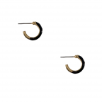 MINI ENAMEL HOOPS - BLACK