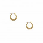 TEXTURED MINI HOOPS -  GOLD