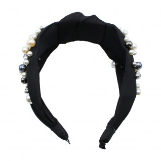 Black - Fabart Knotted Hair Band 02