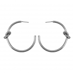 HOOP EARRINGS - KNOT HOOP - SILVER