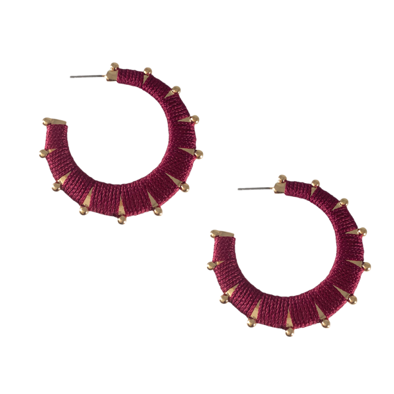 WRAPPED HOOPS - BURGUNDY
