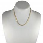 LINK CHAIN NECKLACE - GOLD SNAKE TEXTURED