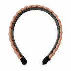 BRAIDED GENIUINE LEATHER HEADBAND SMALL  - PINK 