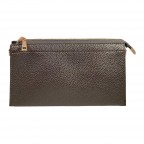 TEXTURED VEGAN LEATHER CLUTCH/CROSSBODY - GUNMETAL