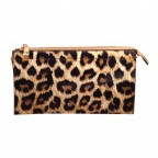 TEXTURED VEGAN LEATHER CLUTCH/CROSSBODY - LEOPARD