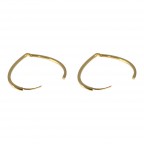 GOLD DIPPED DROP HOOP EARRINGS - CLOSED MARQUIS