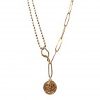 PENDANT COIN NECKLACE - DOUBLE