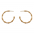 HOOP EARRINGS - MINI KNOT DETAIL - GOLD 