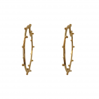 HOOP EARRINGS - MINI BALL DETAIL - GOLD 