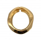 GOLD BRACELET CUFF - ROUND EDGED