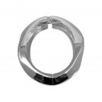 SILVER BRACELET CUFF - ROUND EDGED