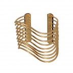 GOLD BRACELET CUFF - WAVED