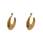 RETRO SHINY MINI HOOP EARRINGS - GOLD