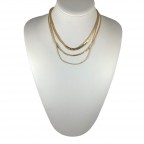 LINK LAYERED SNAKE CHAIN NECKLACE - GOLD