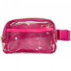 BELT / SLING BAG CLEAR NETTED - PINK