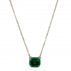 PENDANT NECKLACE L - GREEN CRYSTAL 