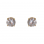 CUBIC ZIRCONIA GOLD DIPPED STUDS - GOLD