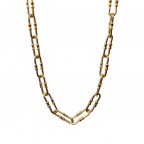 LINK CHAIN OVAL NECKLACE - DETAILED LINKS