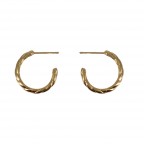 HOOP EARRINGS - GOLD - SMALL TWIST