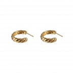 HOOP EARRINGS - GOLD - SMALL TWIST