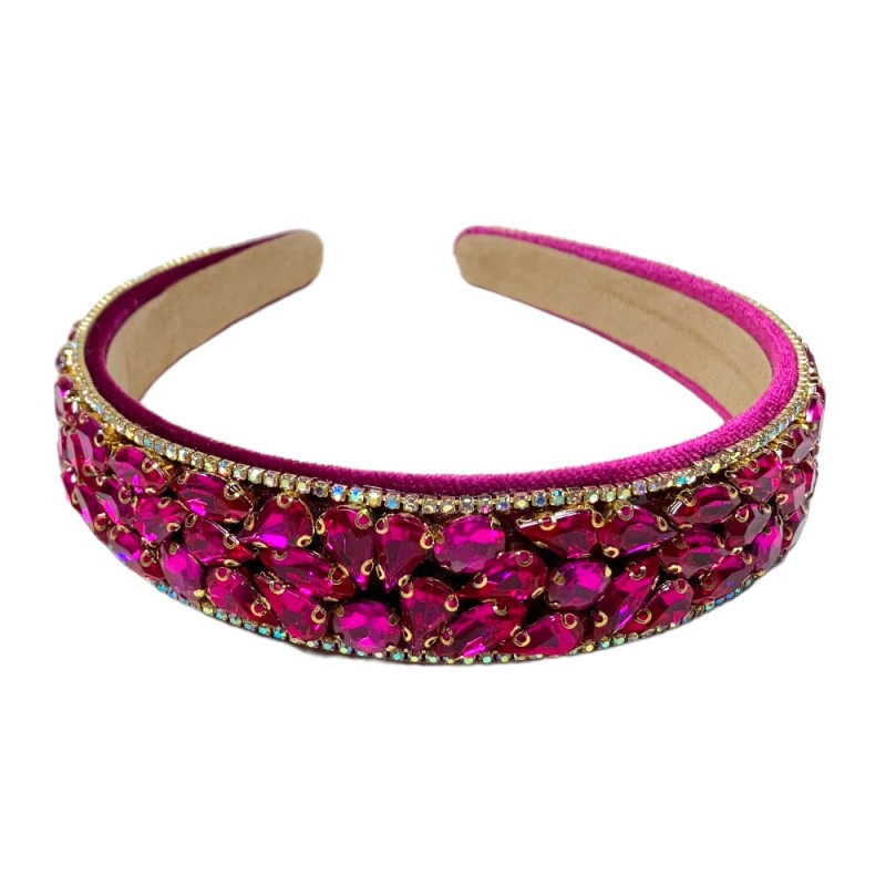 GEM HEADBAND - HOT PINK