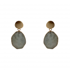 STONE DROP EARRINGS - GREY
