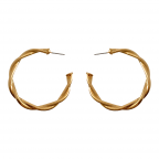 HOOP EARRINGS - TWIST DETAIL - GOLD