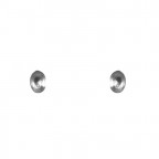 SILVER EARRINGS - OVAL ROUNDED STUD