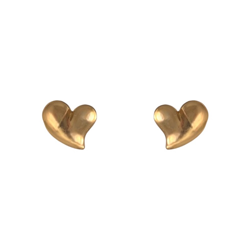 GOLD EARRINGS - HEART WAVY