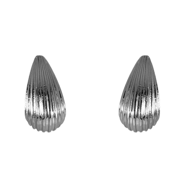 SILVER RETRO EARRINGS - RIGID DROPLET