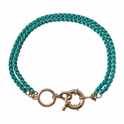 METAL ENAMEL BRACELET - MINT 