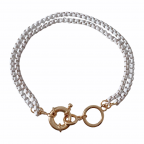 METAL ENAMEL BRACELET - WHITE
