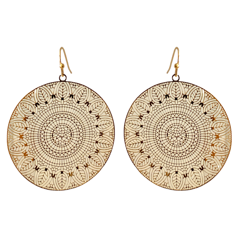 FILIGREE THIN DROP EARRINGS - GOLD