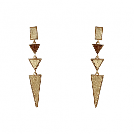 GEOMETRIC DROP & DANGLE WOOD EARRINGS - IVORY