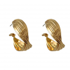 HOOP EARRINGS - TWISTED & STACKED - GOLD 