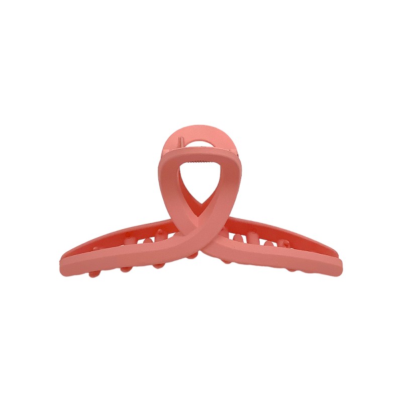 ACRYLIC MATTE CURVED HAIR CLAW CLIP - PINK