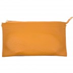 TEXTURED VEGAN LEATHER CLUTCH/CROSSBODY - MUSTARD YELLOW 