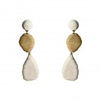 ROPE WRAPPED DANGLE EARRINGS - IVORY 