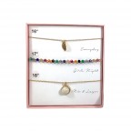 3 NECKLACE BOX SET - LEAF - MULTI 