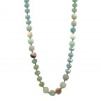 JASPER AND CRYSTAL BEADED NECKLACE - AMAZONITE
