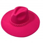 RANCHER HAT WITH LINK MATCHING BAND - FUCHSIA