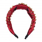 MATCHING GEM & SILK KNOT HEADBAND - TEAL