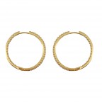 GOLD DIPPED MINI HOOP EARRING - CUBIC ZIRCONIA